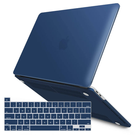 Navy Blue MacBook Pro 13 Inch Case 2016-2023 M1 M2 A2338 A2289 A2251 A2159 Hard Shell Case Keyboard Cover Kings Warehouse 