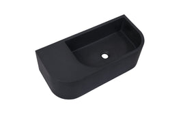 New Concrete Cement Wash Basin Counter Top Matte Black Wall Hung Basin Kings Warehouse 