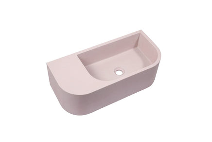 New Concrete Cement Wash Basin Counter Top Matte Pink Wall Hung Basin Kings Warehouse 