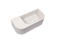 New Concrete Cement Wash Basin Counter Top Matte White Wall Hung Basin Kings Warehouse 