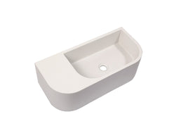 New Concrete Cement Wash Basin Counter Top Matte White Wall Hung Basin Kings Warehouse 