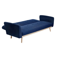 Nicholas 3-Seater Blue Foldable Sofa Bed sofas Kings Warehouse 