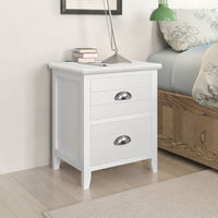 Nightstand 2 pcs with 2 Drawers White FALSE Kings Warehouse Default Title 