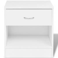 Nightstand 2 pcs with Drawer White FALSE Kings Warehouse 