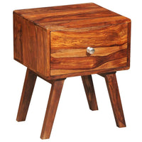 Nightstand with 1 Drawer 55 cm Solid Sheesham Wood FALSE Kings Warehouse Default Title 