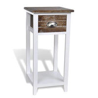 Nightstand with 1 Drawer Brown and White FALSE Kings Warehouse 