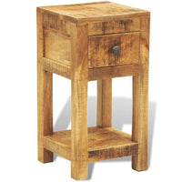 Nightstand with 1 Drawer Solid Mango Wood FALSE Kings Warehouse 
