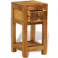 Nightstand with 1 Drawer Solid Mango Wood FALSE Kings Warehouse 