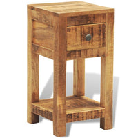 Nightstand with 1 Drawer Solid Mango Wood FALSE Kings Warehouse Default Title 