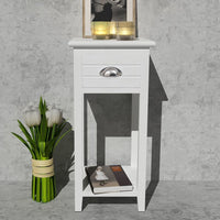 Nightstand with 1 Drawer White FALSE Kings Warehouse 