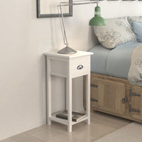 Nightstand with 1 Drawer White FALSE Kings Warehouse Default Title 