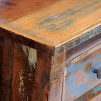 Nightstand with 2 Drawers Solid Reclaimed Wood FALSE Kings Warehouse 