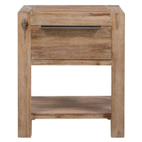 Nightstand with Drawer 40x30x48 cm Solid Acacia Wood FALSE Kings Warehouse 