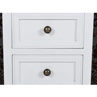 Nightstands 4 pcs with 2 Drawers MDF White FALSE Kings Warehouse 