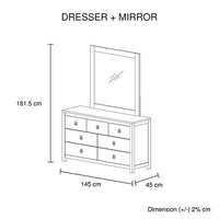 Noe Dresser With Mirror Bedroom Kings Warehouse 