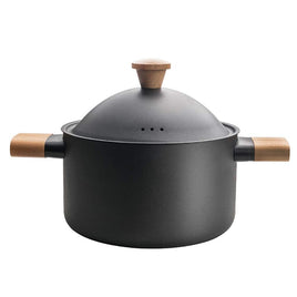 Non-stick Carbon Steel Dutch oven soup pot pan frying pan with lid wooden handle Kings Warehouse 