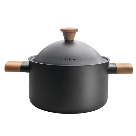 Non-stick Carbon Steel Dutch oven soup pot pan frying pan with lid wooden handle Kings Warehouse 