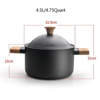 Non-stick Carbon Steel Dutch oven soup pot pan frying pan with lid wooden handle Kings Warehouse 