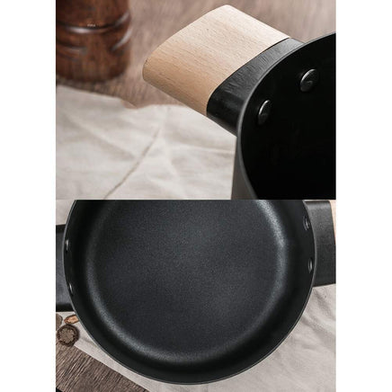 Non-stick Carbon Steel Dutch oven soup pot pan frying pan with lid wooden handle Kings Warehouse 