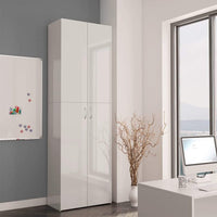 Office Cabinet High Gloss White 60x32x190 cm Kings Warehouse 