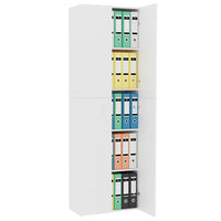 Office Cabinet White 60x32x190 cm Kings Warehouse 