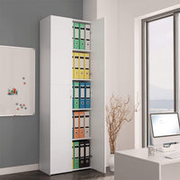 Office Cabinet White 60x32x190 cm Kings Warehouse 