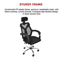Office Chair Gaming Computer Chairs Mesh Back Foam Seat - Black Kings Warehouse 