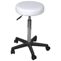 Office Stools 2 pcs White 35.5x98 cm Faux Leather Kings Warehouse 