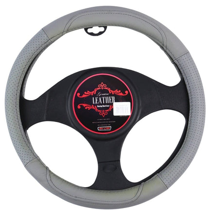 Oklahoma Steering Wheel Cover - Grey [Leather] Kings Warehouse 