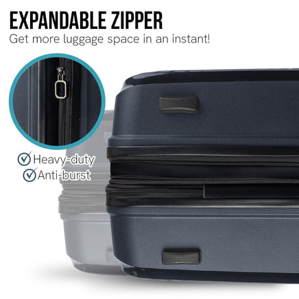 Olympus Astra 24in Lightweight Hard Shell Suitcase - Aegean Blue Kings Warehouse 