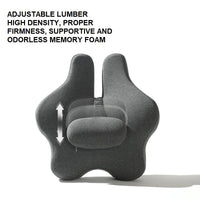 Orthopedic Memory Foam Seat Cushion Support Back Pain Chair Pillow Car Office Dark Grey Kings Warehouse 