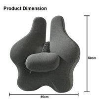 Orthopedic Memory Foam Seat Cushion Support Back Pain Chair Pillow Car Office Light Grey Kings Warehouse 