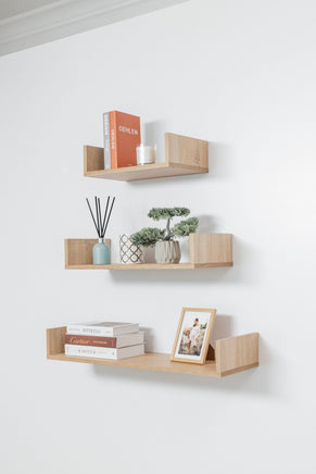 OSLO THREE PIECE SHELF KIT (OAK) Kings Warehouse 