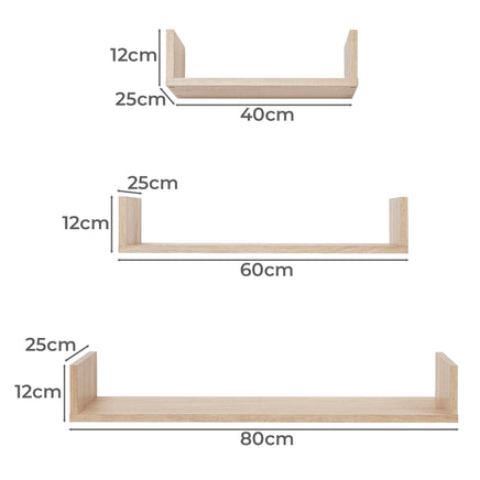 OSLO THREE PIECE SHELF KIT (OAK) Kings Warehouse 