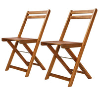 Outdoor Bistro Chairs 2 pcs Solid Acacia Wood Kings Warehouse 