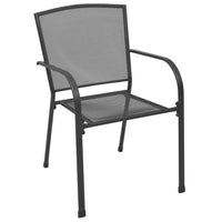 Outdoor Chairs 4 pcs Mesh Design Anthracite Steel Kings Warehouse 