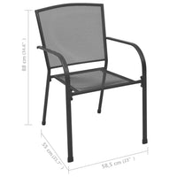 Outdoor Chairs 4 pcs Mesh Design Anthracite Steel Kings Warehouse 