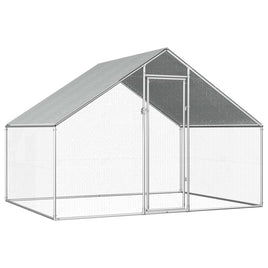 Outdoor Chicken Cage 2.75x2x1.92 m Galvanised Steel Coops & Hutches Kings Warehouse 
