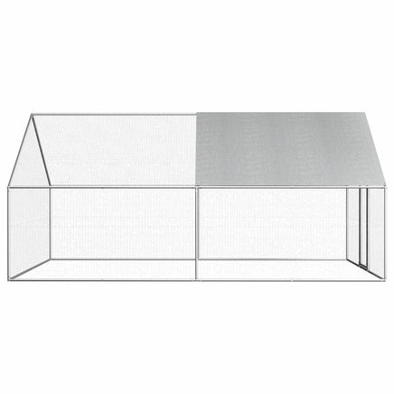 Outdoor Chicken Cage 2.75x4x1.92 m Galvanised Steel Kings Warehouse 