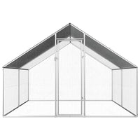 Outdoor Chicken Cage 2.75x4x1.92 m Galvanised Steel Kings Warehouse 