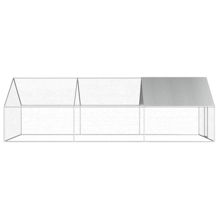 Outdoor Chicken Cage 2.75x6x1.92 m Galvanised Steel Kings Warehouse 