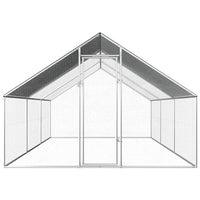 Outdoor Chicken Cage 2.75x6x1.92 m Galvanised Steel Kings Warehouse 