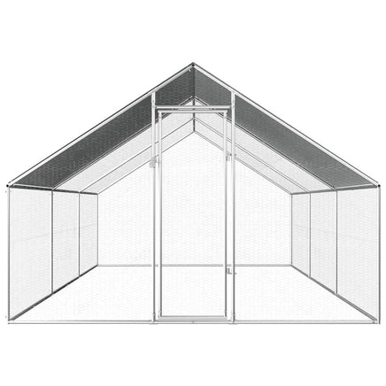 Outdoor Chicken Cage 2.75x6x1.92 m Galvanised Steel Kings Warehouse 