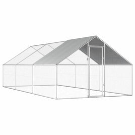 Outdoor Chicken Cage 2.75x6x1.92 m Galvanised Steel Kings Warehouse