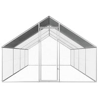 Outdoor Chicken Cage 2.75x8x1.92 m Galvanised Steel Kings Warehouse 