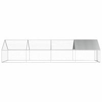 Outdoor Chicken Cage 2.75x8x1.92 m Galvanised Steel Kings Warehouse 