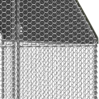 Outdoor Chicken Cage 2x2x2 m Galvanised Steel Coops & Hutches Supplies Kings Warehouse 