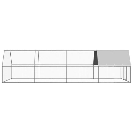 Outdoor Chicken Cage 3x8x2 m Galvanised Steel coops & hutches Kings Warehouse 