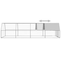 Outdoor Chicken Cage 3x8x2 m Galvanised Steel coops & hutches Kings Warehouse 