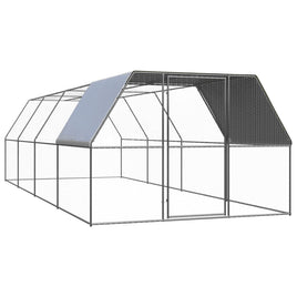 Outdoor Chicken Cage 3x8x2 m Galvanised Steel coops & hutches Kings Warehouse 